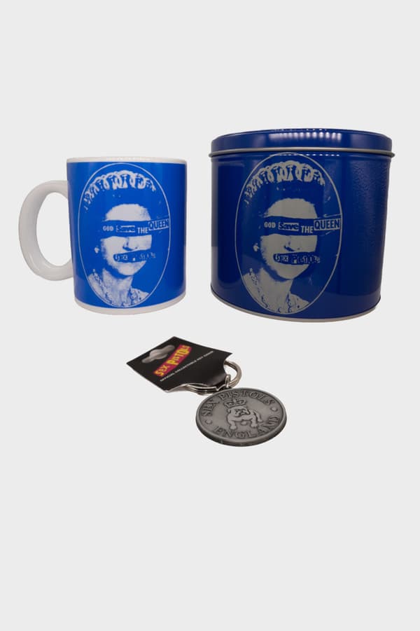 Sex Pistols Gift Set God Save the Queen Mug And Keyring Presentation Tin One Size