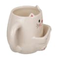 Miniatyrbild 3 av 3: Mugg - Okänd märke - Kattmugg med fack - Vit - Cylindrisk - 400 mL
