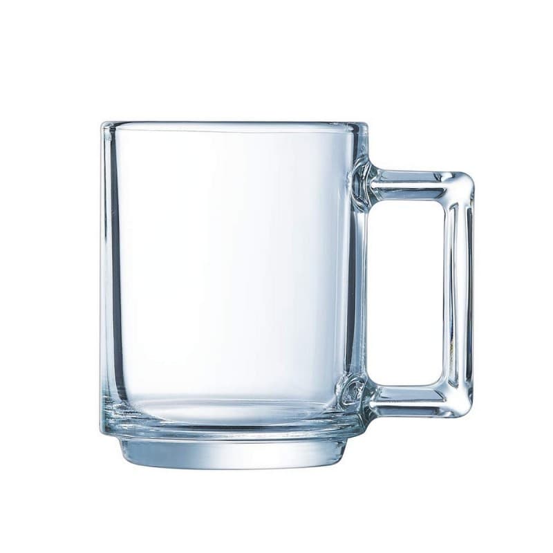 Set med kaffekoppar Luminarc Vit Glas (9 cl)