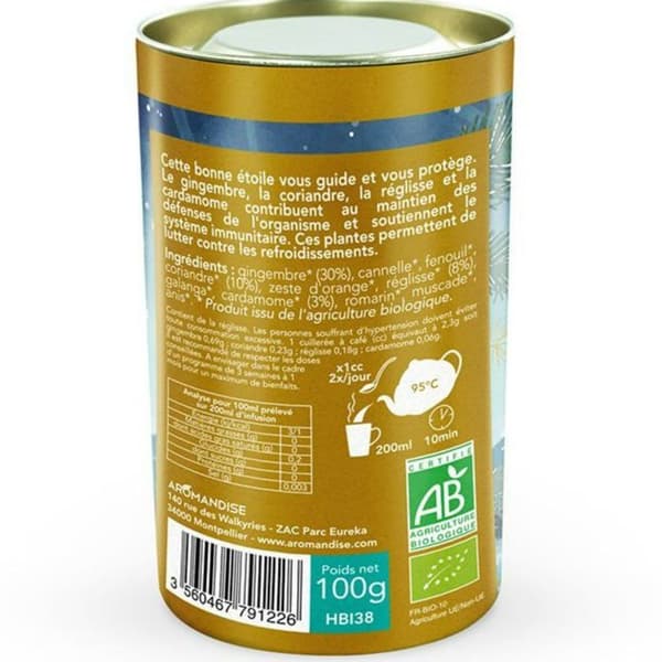 Blommig porslinstekanna 250 ml + Bonne Etoile örtte