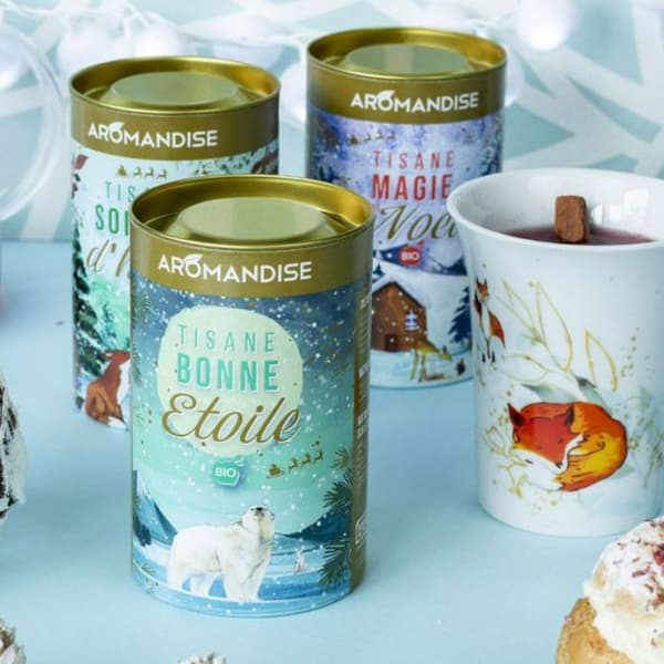 Blommig porslinstekanna 250 ml + Bonne Etoile örtte