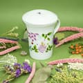 Miniatyrbild 2 av 4: Blommig porslinstekanna 250 ml + Trio av festliga örtteer - Vinterkvällar, jul, apelsinkanel