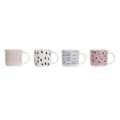 Miniatyrbild 1 av 3: Mugg DKD Home Decor Svart Blå Rosa Vit Stengods (310 ml) (4 antal)