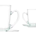 Miniatyrbild 4 av 5: Kopp med assiett Vivalto 41089 Transparent Glas 200 ml (6 antal)