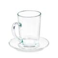 Miniatyrbild 5 av 5: Kopp med assiett Vivalto 41089 Transparent Glas 200 ml (6 antal)
