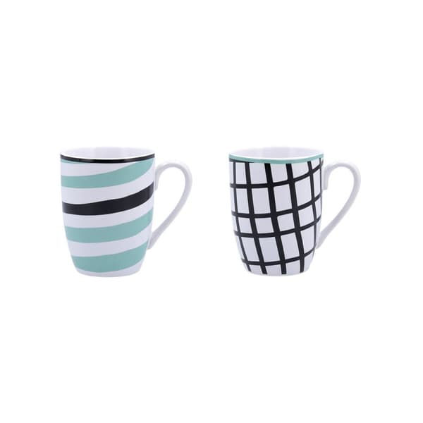 Kuppi Bidasoa Zigzag Flerfarget Keramikk 2 Deler 330 ml