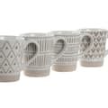 Miniatyrbild 3 av 4: Set med 4 muggar Home ESPRIT Vit Beige Stengods 360 ml 9 x 7 x 10,6 cm
