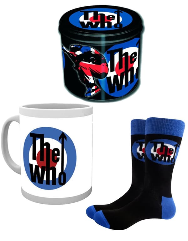 The Who Gift Set Target Band Logo Mug And Sock Presentation Tin One Size