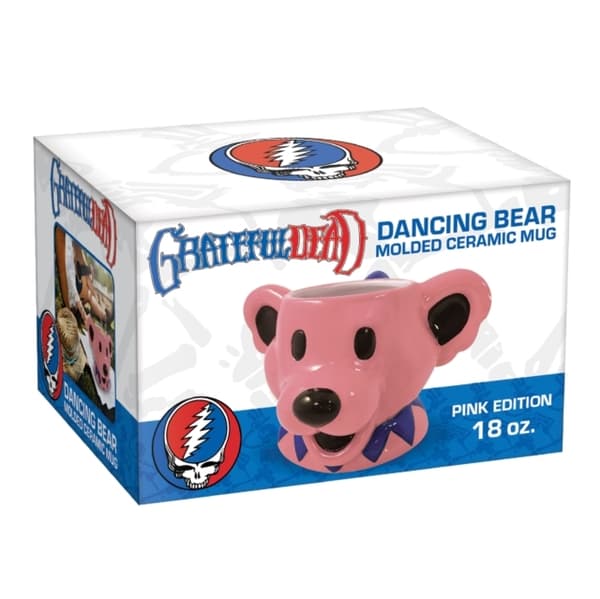 Shaped Mug: Grateful Dead - Dancing Bear Molded Head Ceramic Mug 500Ml (Pink)