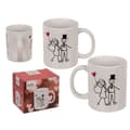 Miniatyrbild 3 av 3: Mugg - Original - Gift till Nygift Par - 300 ml - Stengods - Vit Svart Röd