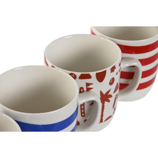 Muki Home ESPRIT Sininen Punainen Posliini Boho 380 ml (4 osaa)