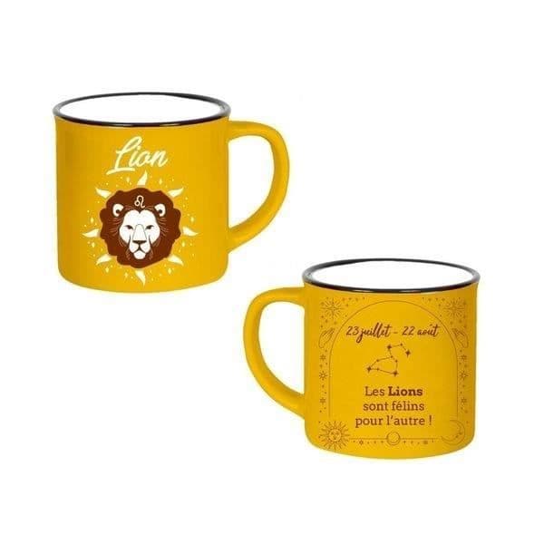 Mugg - Stjärntecken - Lejon - Keramik - Gul - 40 cl