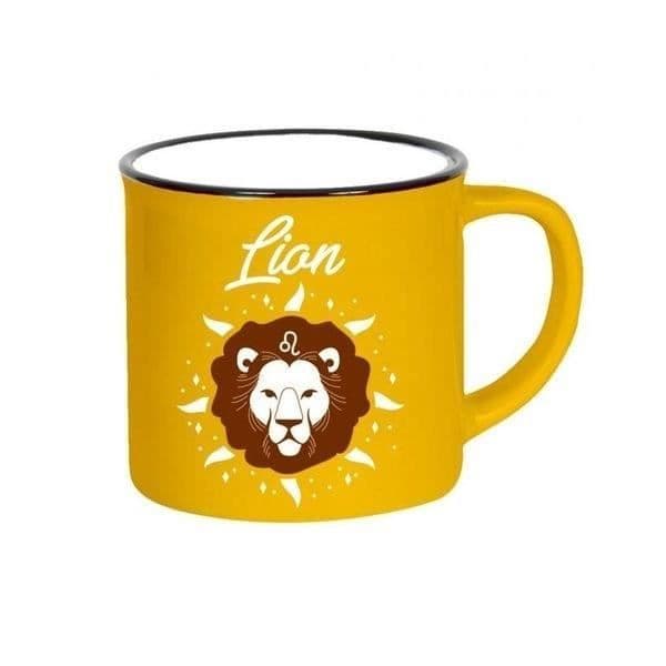 Mugg - Stjärntecken - Lejon - Keramik - Gul - 40 cl