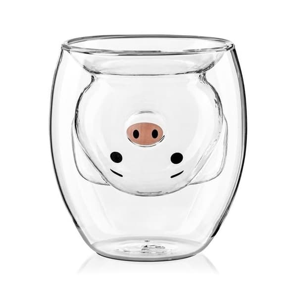 Dubbelväggigt Glas - Cochone - Kaffekopp Te - 220 ml - Originaldesign - Handtvätt