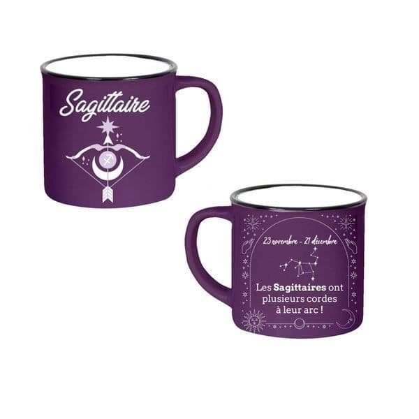 Mugg - Skytte - Lila - Keramik - 40 cl - Diskmaskinssäker