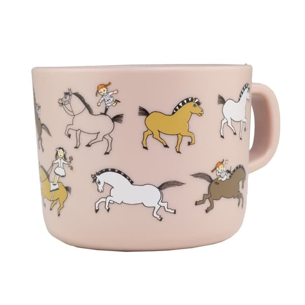Pippi Cirkus, Mugg med handtag, rosa