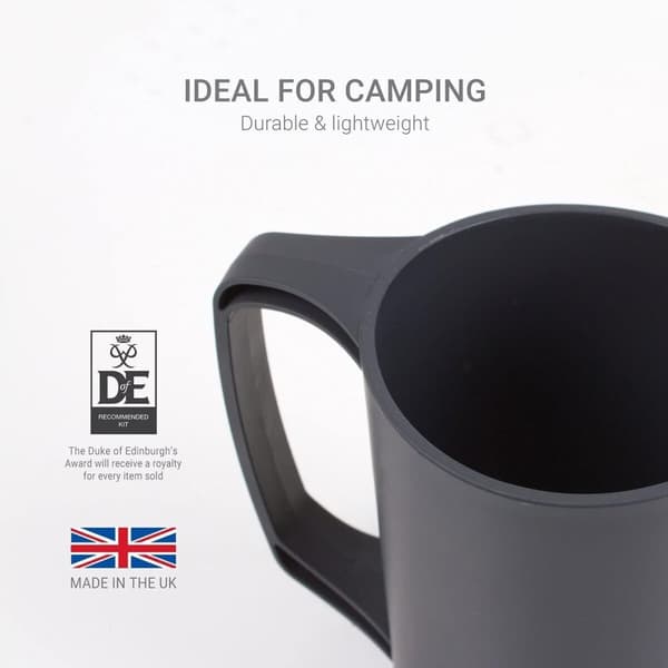 Plastic Mug For Camping, Travel & Outdoor - Graphite