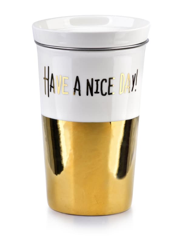 GOLD CHIC Krus med låg 410ml + infuser