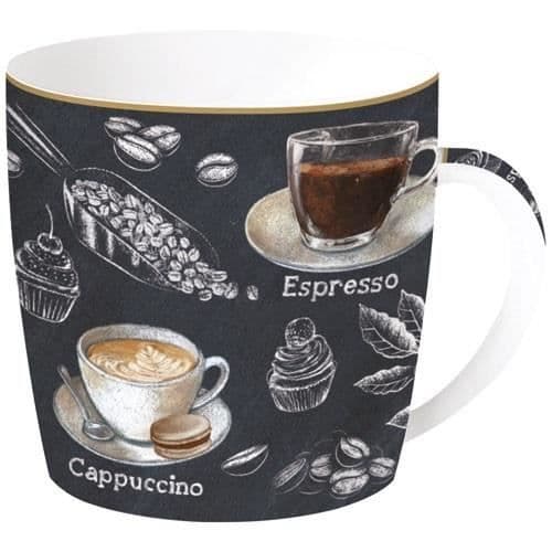Mugg - EASY LIFE - BARISTA - 35CL - Porslin - Metalllåda