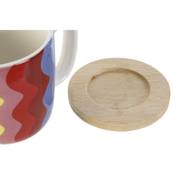 Kaffeset DKD Home Decor Multicolour Korall Bambu Dolomite Modern 180 ml