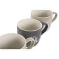 Miniatyrbild 3 av 4: Set med 4 muggar Home ESPRIT Gul Beige Grå Rosa Porslin 410 ml 13 x 9 x 9,4 cm