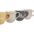Miniatyrbild 2 av 4: Set med 4 muggar Home ESPRIT Gul Beige Grå Rosa Porslin 410 ml 13 x 9 x 9,4 cm