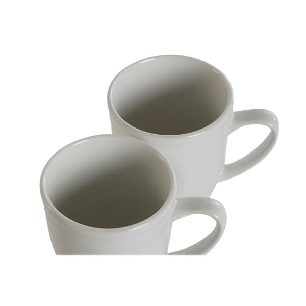 4 Dele krussæt DKD Home Decor Hvid Porcelæn 330 ml 12 x 10 x 9 cm