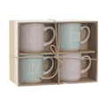 Miniatyrbillede 4 af 4: 4 Dele krussæt Home ESPRIT Blå Pink Stentøj 355 ml 9,7 x 7 x 9,2 cm