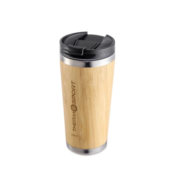 Termokop med låg ThermoSport Bambus 450 ml (9 enheder)