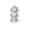 Pikkukuva 1 / 3: Mukisetti aluslautasilla DKD Home Decor Valkoinen Metalli Kivitavara 180 ml 12 x 12 x 2 cm