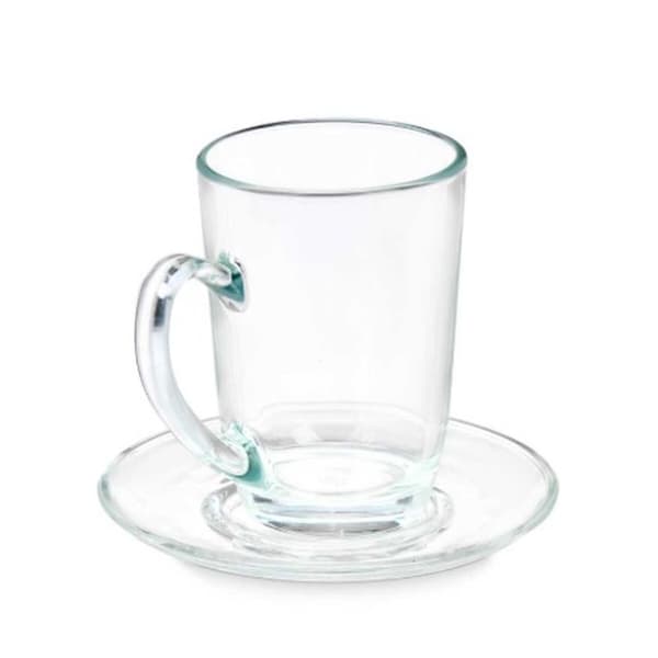 Kuppi ja lautanen Vivalto 41089 Läpinäkyvä Lasi 200 ml (6 osaa)