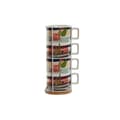 Miniatyrbilde 4 av 4: Delers Kaffekoppsett Home ESPRIT Blå Grønn Rosa Syrin Metall Bambus Dolomite 260 ml