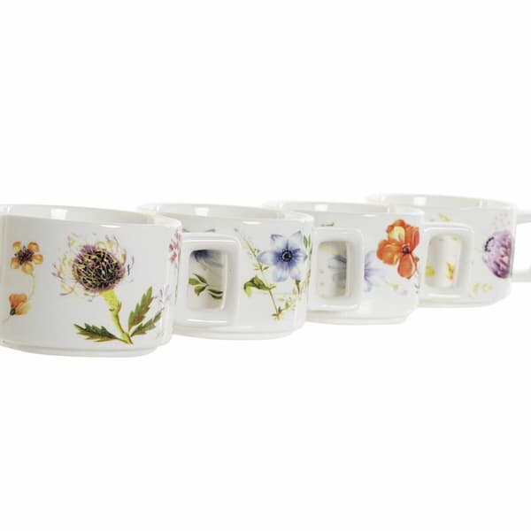 Osainen kahvikuppisetti DKD Home Decor Monivärinen Metalli Dolomite 260 ml
