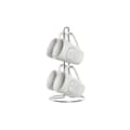 Miniatyrbild 1 av 3: Set med koppar och fat DKD Home Decor Vit Metall Stengods 300 ml 14 x 14 x 31 cm 12,5 x 9,5 x 10,5 cm (5 Delar)
