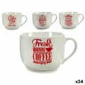 Pikkukuva 1 / 2: Puodelis Coffee Posliini Punainen Valkoinen 500 ml 24 osaa
