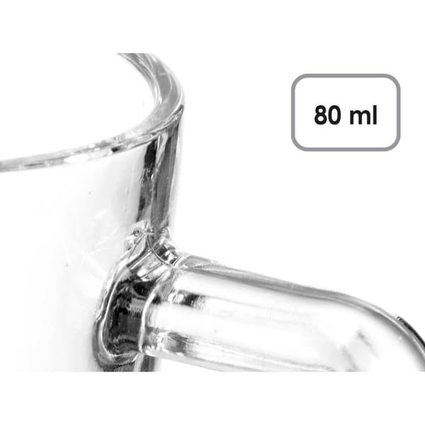Set med kaffekoppar Vivalto RYG2046 Transparent Glas 80 ml (24 antal)