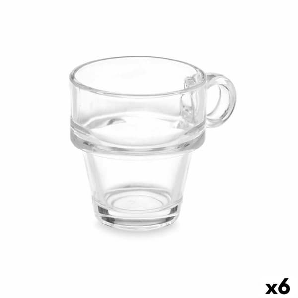 Osainen kahvikuppisetti Vivalto Z908-4/BHA6 Läpinäkyvä Lasi 90 ml (6 osaa)