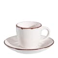 Miniatyrbillede 1 af 2: Dele kaffekopsæt Hvid Stentøj 6 Dele