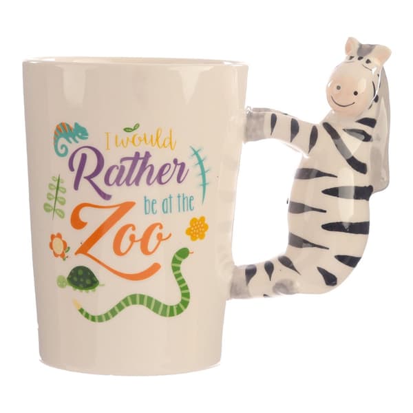 Zebra Shaped Handle Mug Ceramic Height 12cm Width 13.5cm Depth 8.5cm