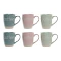 Miniatyrbild 2 av 4: Mugg DKD Home Decor Multicolour Blå Rosa Gummiträ Grön Stengods 160 ml (3 antal) (7 pcs)