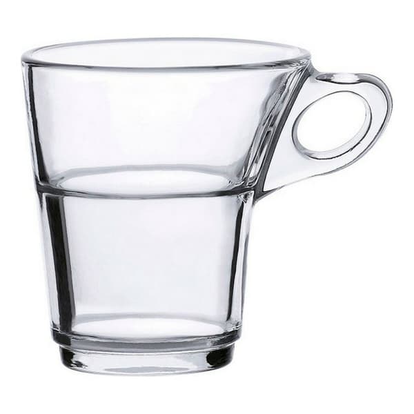 Set med kaffekoppar Duralex Caprice Transparent Glas 90 ml 900 ml 6 Delar (6 antal)