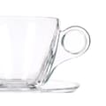 Miniatyrbild 4 av 4: Kopp med assiett Transparent Glas 170 ml (6 antal)