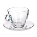 Miniatyrbild 2 av 4: Kopp med assiett Transparent Glas 170 ml (6 antal)