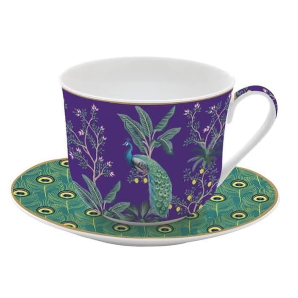 Imperial Peacock - 40cl porslin lunchkopp presentförpackning - EASYLIFE