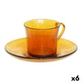Miniatyrbillede 1 af 2: Kop og tallerken Duralex 9006DS12A0111 Rav 180 ml (6 Dele) (6 enheder)