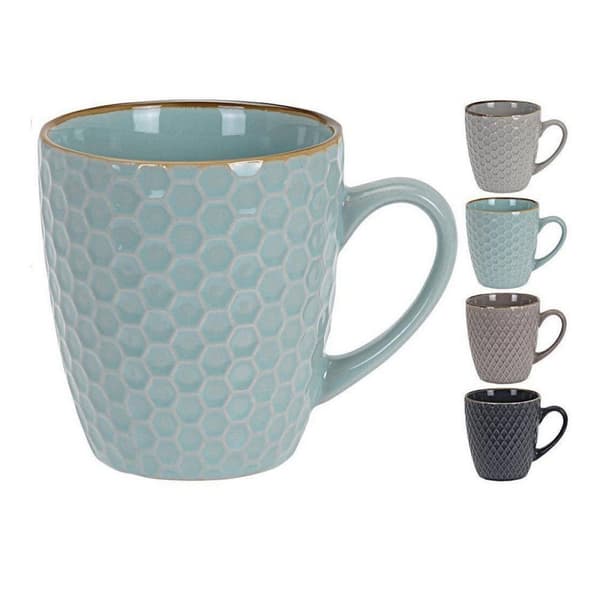 Dele kaffekopsæt Excellent Houseware Stentøj 300 ml Geometri