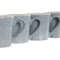 Miniatyrbild 2 av 4: Set med 4 muggar Home ESPRIT Blå Stengods 340 ml 13 x 9,5 x 9,2 cm Mandala