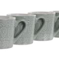 Miniatyrbild 2 av 4: Set med 4 muggar Home ESPRIT Grön Stengods 360 ml 9,5 x 13 x 9,2 cm Mandala