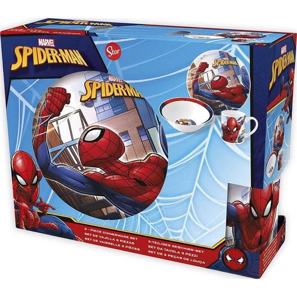 STOR SPIDERMAN CERAMIC 3 ST SNACKSET