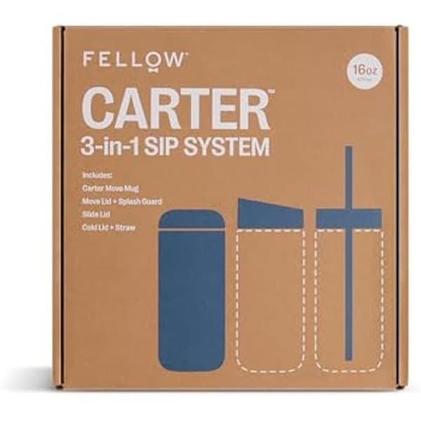 Flaska - FELLOW - Carter Bundle - 16oz - Färg: Blå - Tål diskmaskin